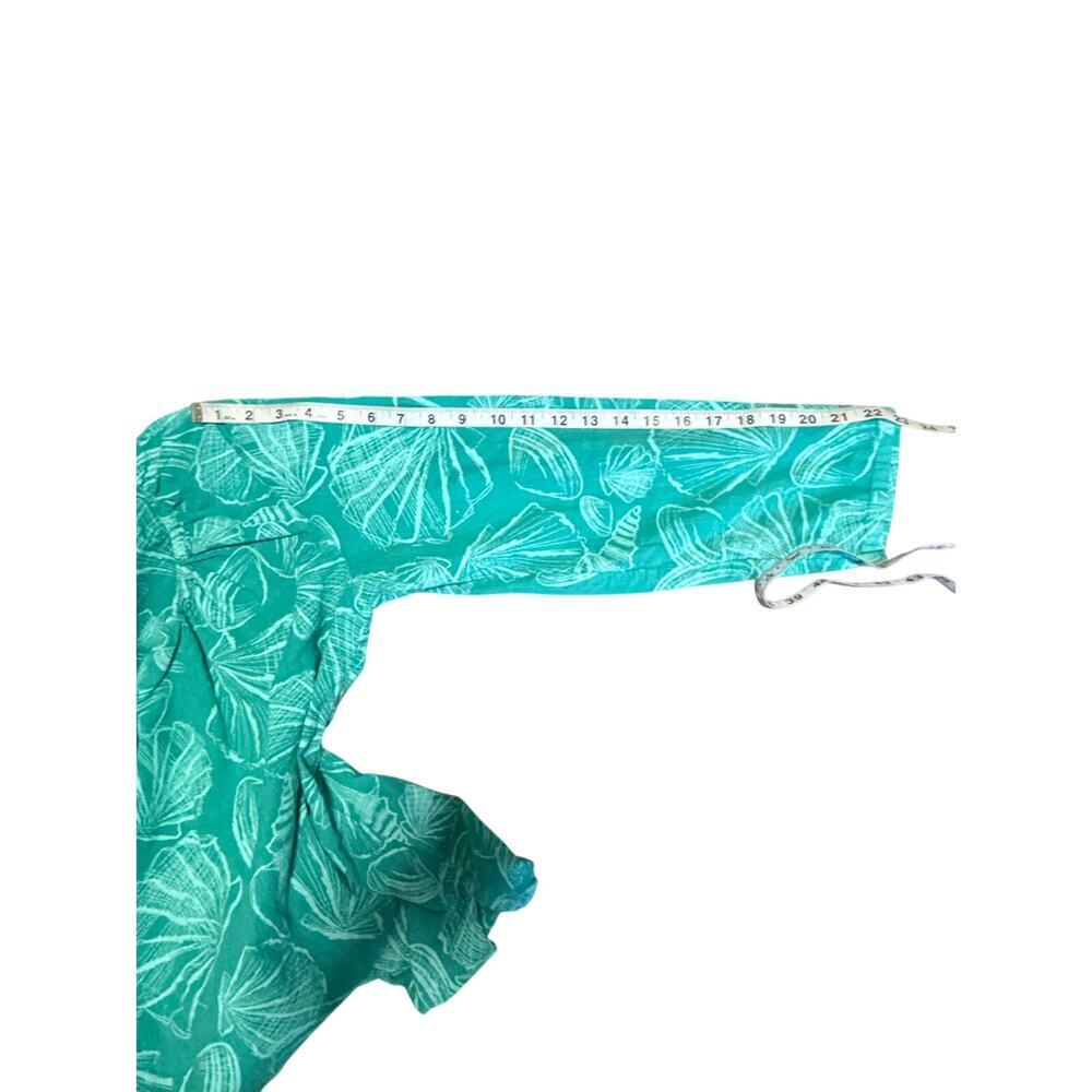 FRESH PRODUCE Blouse in Green Blue Sz M/L - Picture 9 of 9